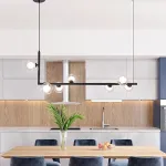 Подвесной светильник LINDA LONG P7 Black Double со стеклянными шарами от ImperiumLoft