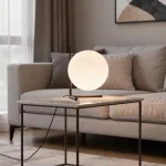 Настольная лампа STEM TAB D22,5 Black со стеклянным шаром от ImperiumLoft