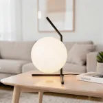 Настольная лампа STEM TAB D20 Black со стеклянным плафоном от ImperiumLoft
