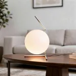 Настольная лампа STEM TAB D20 Chrome со стеклянным плафоном от ImperiumLoft
