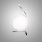 Настольная лампа STEM TAB D20 Chrome со стеклянным плафоном от ImperiumLoft