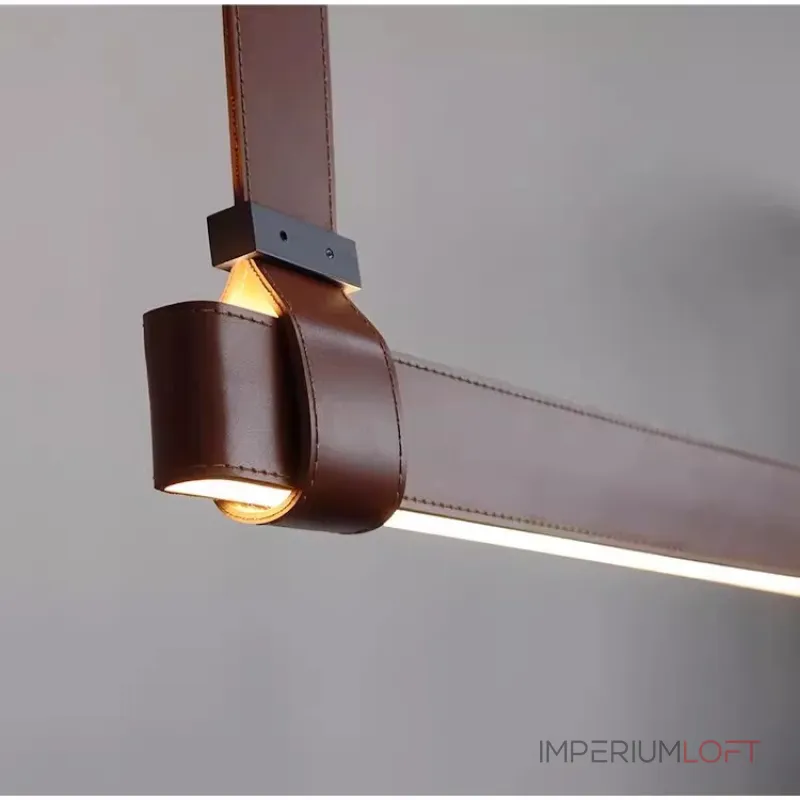 Подвесной светильник Strong L120 с кожаным подвесом от ImperiumLoft Подвесной светильник Strong L120 с кожаным подвесом от ImperiumLoft