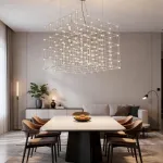 Подвесная люстра Quasar Cosmos Square LED pendant light 300/300/300 геометрической формы от ImperiumLoft