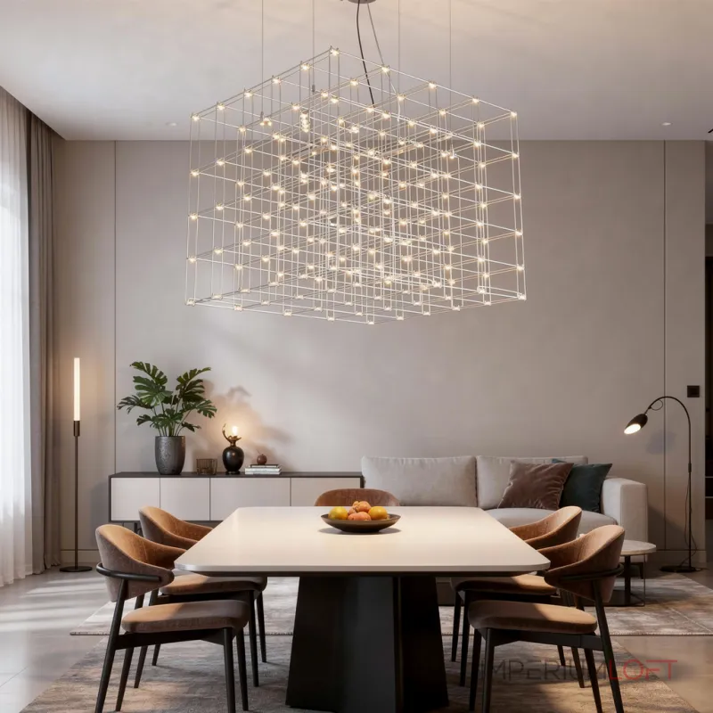 Подвесная люстра Quasar Cosmos Square LED pendant light 300/300/300 геометрической формы от ImperiumLoft Подвесная люстра Quasar Cosmos Square LED pendant light 300/300/300 геометрической формы от ImperiumLoft