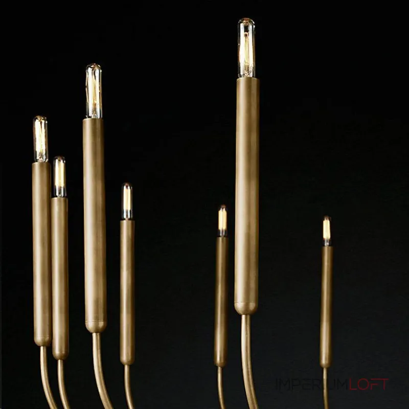 Люстра на штанге RH Quenouilles Round Chandelier D900 Brass в индустриальном стиле от ImperiumLoft Люстра на штанге RH Quenouilles Round Chandelier D900 Brass в индустриальном стиле от ImperiumLoft