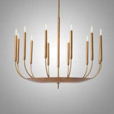Люстра на штанге RH Quenouilles Round Chandelier D900 Brass
