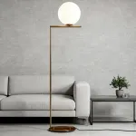 Торшер  FlexIC Lights Family Michael Anastassiades Gold со стеклянным плафоном в форме шара от ImperiumLoft