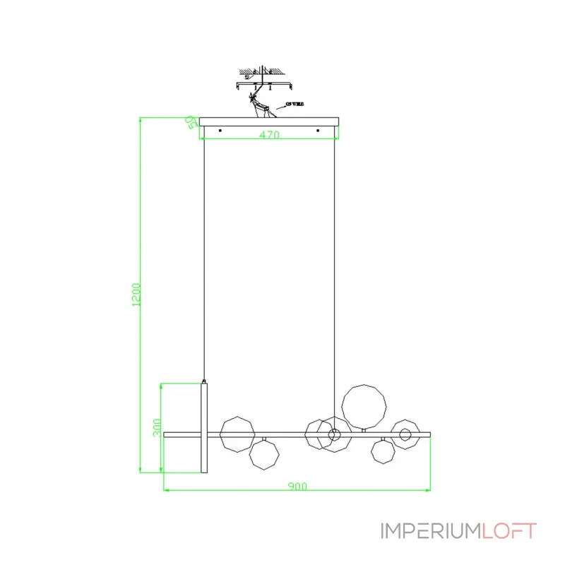 Подвесной светильник Kink Light Иона 09408-7,19