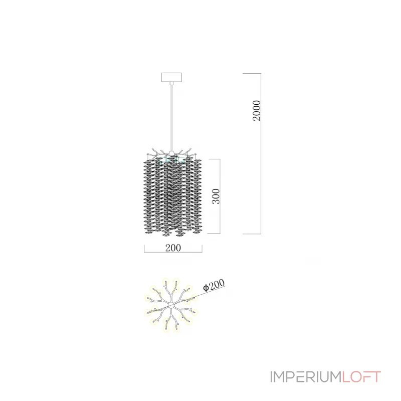 Подвесной светильник Kink Light Шанти 07871-20D,33 Подвесной светильник Kink Light Шанти 07871-20D,33