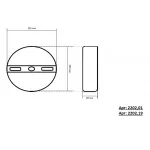 2202,19 Светильник Затмение черный d25 h4,5 Led 9W (4000K)