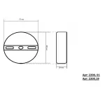2200,01 Светильник Затмение белый d15 h3,5 Led 5W (4000K)