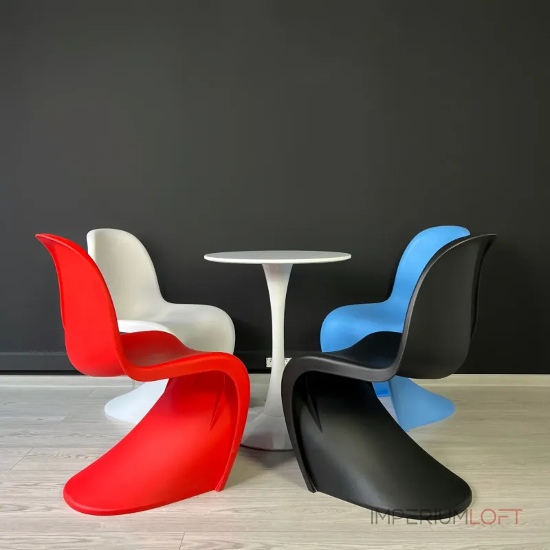 Стул Panton Red изогнутой формы от LaLume Стул Panton Red изогнутой формы от LaLume