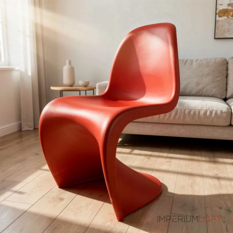 Стул Panton Red изогнутой формы от LaLume Стул Panton Red изогнутой формы от LaLume