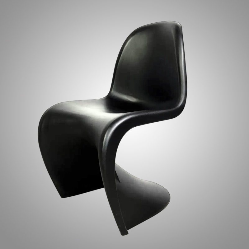 Стул Panton Black изогнутой формы от LaLume Стул Panton Black изогнутой формы от LaLume