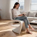 Стул Panton White изогнутой формы от LaLume 