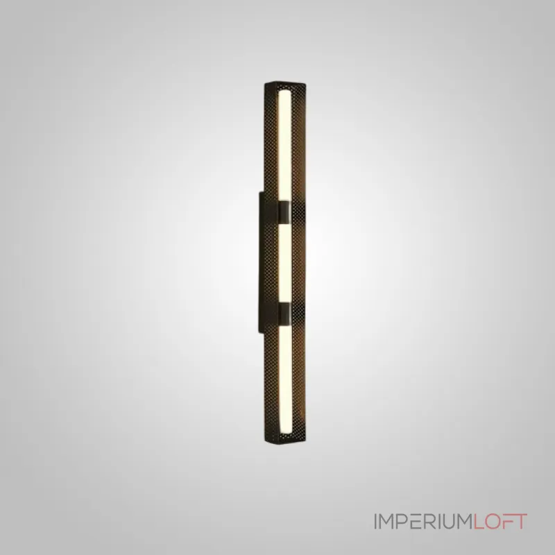 Серия светодиодных настенных светильников с удлиненным цилиндрическим плафоном и антибликовой решеткой по бокам Бра ERKER WALL H60 Black от ImperiumLoft Серия светодиодных настенных светильников с удлиненным цилиндрическим плафоном и антибликовой решеткой по бокам Бра ERKER WALL H60 Black от ImperiumLoft