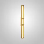 Серия светодиодных настенных светильников с удлиненным цилиндрическим плафоном и антибликовой решеткой по бокам Бра ERKER WALL H90 Brass от ImperiumLoft