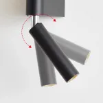 Минималистичный светодиодный настенный светильник с поворотным удлиненным источником рассеянного света и спотом для чтения Бра VILGOT от ImperiumLoft