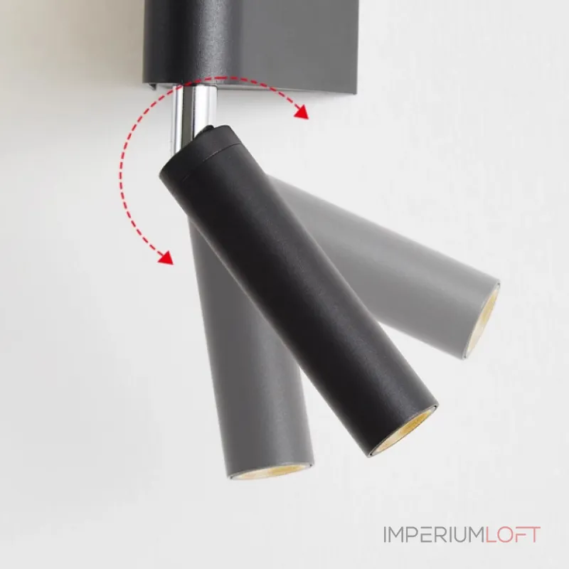 Минималистичный светодиодный настенный светильник с поворотным удлиненным источником рассеянного света и спотом для чтения Бра VILGOT от ImperiumLoft