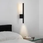 Минималистичный светодиодный настенный светильник с поворотным удлиненным источником рассеянного света и спотом для чтения Бра VILGOT от ImperiumLoft