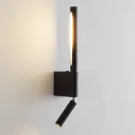 Минималистичный светодиодный настенный светильник с поворотным удлиненным источником рассеянного света и спотом для чтения Бра VILGOT от ImperiumLoft