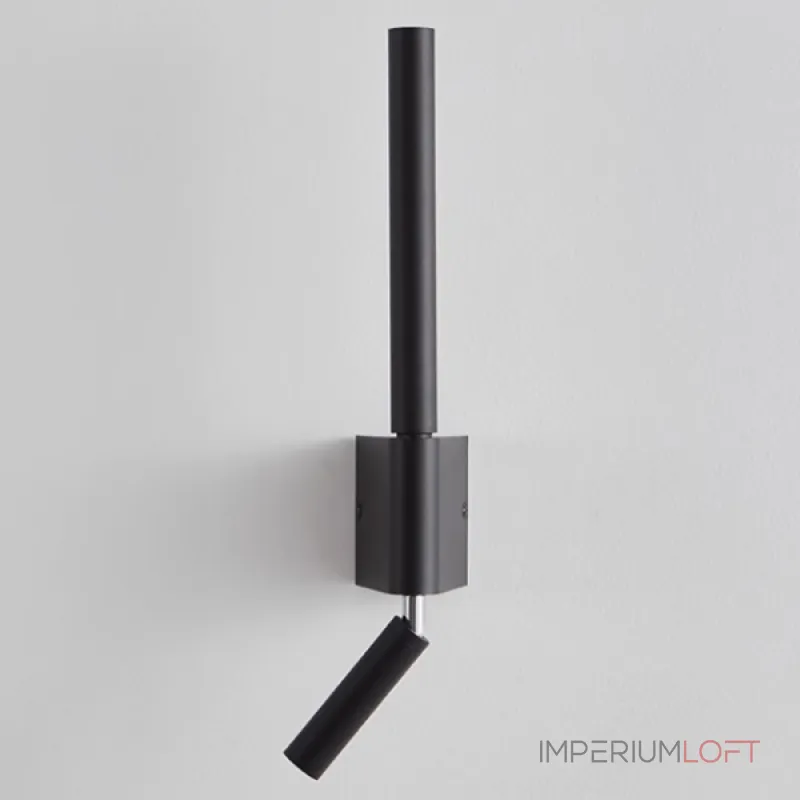 Минималистичный светодиодный настенный светильник с поворотным удлиненным источником рассеянного света и спотом для чтения Бра VILGOT от ImperiumLoft