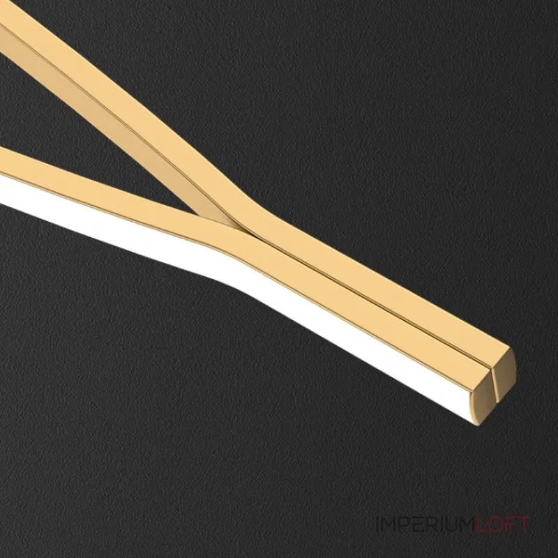 Настенный светильник из двух симметрично изогнутых контурных полос с LED подсветкой Бра JARAND H60 от ImperiumLoft