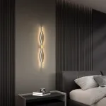 Настенный светильник из двух симметрично изогнутых контурных полос с LED подсветкой Бра JARAND H60 от ImperiumLoft