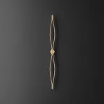 Настенный светильник из двух симметрично изогнутых контурных полос с LED подсветкой Бра JARAND H150 от ImperiumLoft