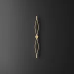 Настенный светильник из двух симметрично изогнутых контурных полос с LED подсветкой Бра JARAND H120 от ImperiumLoft