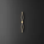 Настенный светильник из двух симметрично изогнутых контурных полос с LED подсветкой Бра JARAND H100 от ImperiumLoft