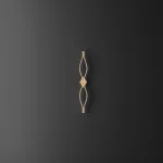 Настенный светильник из двух симметрично изогнутых контурных полос с LED подсветкой Бра JARAND H80 от ImperiumLoft