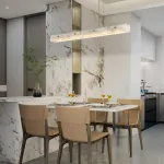 Реечный светильник из двух длинных прямоугольных мраморных пластин с LED-подсветкой JASON L150 от ImperiumLoft