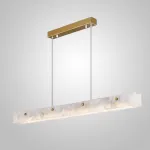 Реечный светильник из двух длинных прямоугольных мраморных пластин с LED-подсветкой JASON L120 от ImperiumLoft