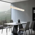 Реечный светильник из двух длинных прямоугольных мраморных пластин с LED-подсветкой JASON L150 от ImperiumLoft