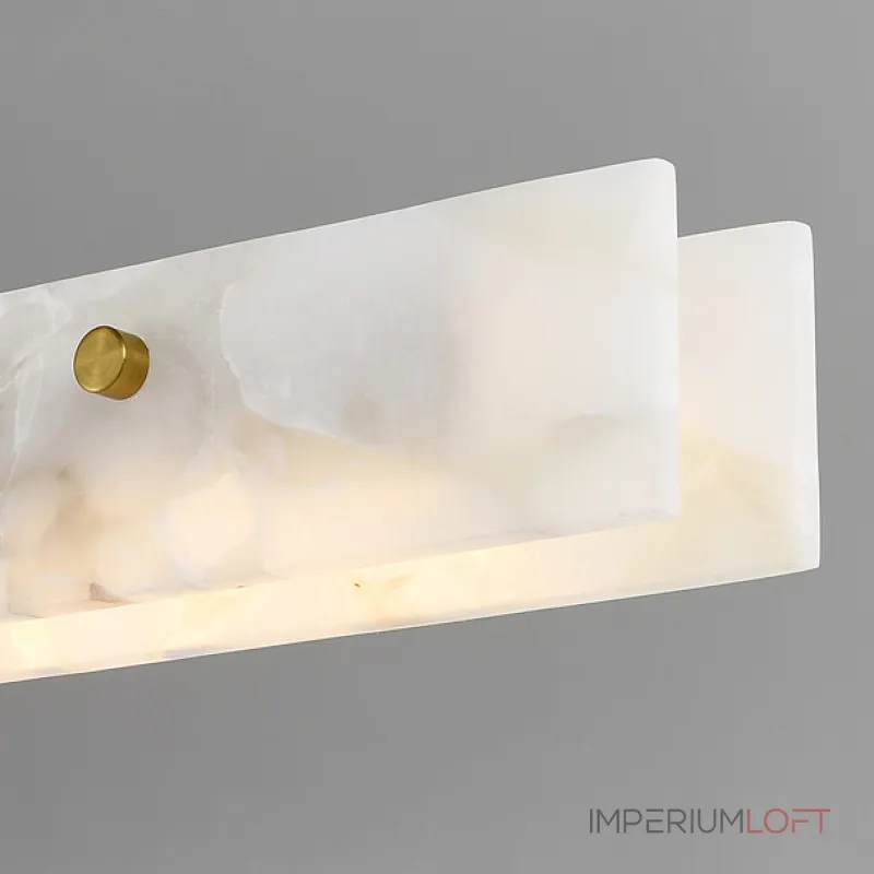 Реечный светильник из двух длинных прямоугольных мраморных пластин с LED-подсветкой JASON L150 от ImperiumLoft