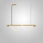 Cерия реечных светильников из латуни с оптическим силикагелем и гибким плетеным волокном GLORIFY OPTIC LUX LONG L120 Brass от ImperiumLoft