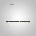 Cерия реечных светильников из латуни с оптическим силикагелем и гибким плетеным волокном GLORIFY OPTIC LUX LONG L120 Black от ImperiumLoft