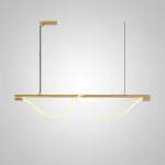 Cерия реечных светильников из латуни с оптическим силикагелем и гибким плетеным волокном GLORIFY OPTIC LUX LONG L1250 Brass от ImperiumLoft