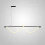 Cерия реечных светильников из латуни с оптическим силикагелем и гибким плетеным волокном GLORIFY OPTIC LUX LONG L1250 Black от ImperiumLoft