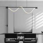 Cерия реечных светильников из латуни с оптическим силикагелем и гибким плетеным волокном GLORIFY OPTIC LUX LONG L120 Black от ImperiumLoft