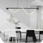 Cерия реечных светильников из латуни с оптическим силикагелем и гибким плетеным волокном GLORIFY OPTIC LUX LONG L120 Black от ImperiumLoft