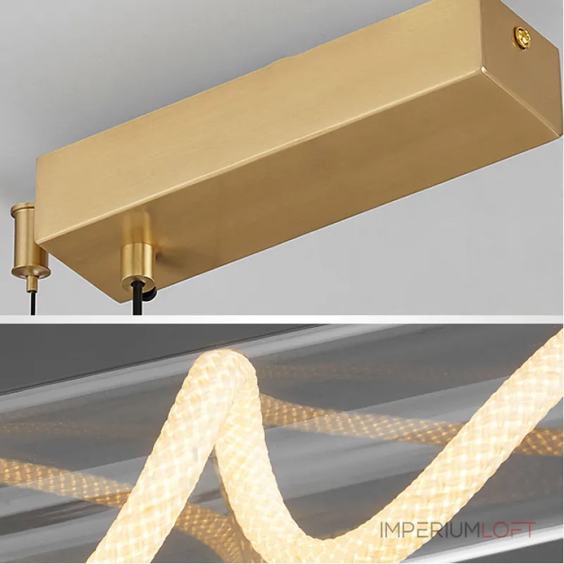 Серия реечных светильников с гибким световым шнуром в оплетке внутри прозрачного цилиндрического плафона GLORIFY OPTIC L150 от ImperiumLoft