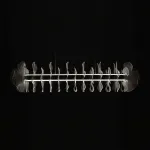 Реечный светильник с декором из прозрачного акрила в виде стилизованных лепестков с LED подсветкой по всей длине TIAS LONG от ImperiumLoft