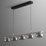 Серия реечных светильников с LED-источниками света в полусферических рассеивателях с эффектом льда внутри стеклянных плафонов MAYER LONG L105 от ImperiumLoft