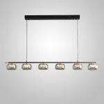 Серия реечных светильников с LED-источниками света в полусферических рассеивателях с эффектом льда внутри стеклянных плафонов MAYER LONG L120 от ImperiumLoft