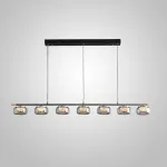 Серия реечных светильников с LED-источниками света в полусферических рассеивателях с эффектом льда внутри стеклянных плафонов MAYER LONG L160 от ImperiumLoft