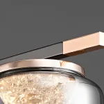 Серия реечных светильников с LED-источниками света в полусферических рассеивателях с эффектом льда внутри стеклянных плафонов MAYER LONG L105 от ImperiumLoft