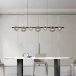 Серия реечных светодиодных светильников с дисковидными рассеивателями из рельефного стекла RUTGER LONG L170 Chrome от ImperiumLoft