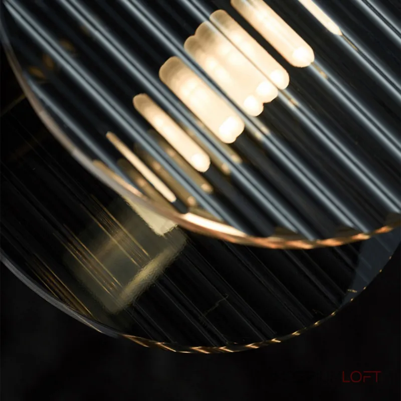 Серия реечных светодиодных светильников с дисковидными рассеивателями из рельефного стекла RUTGER LONG L170 Chrome от ImperiumLoft